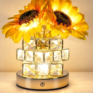 Rechargeable Touch Sunflower Table Lamp, Three-Color Dimming