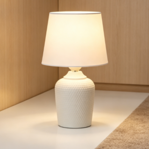 Two Small Table Lamps, Bedside Table Lights, with Rivet Textured Base